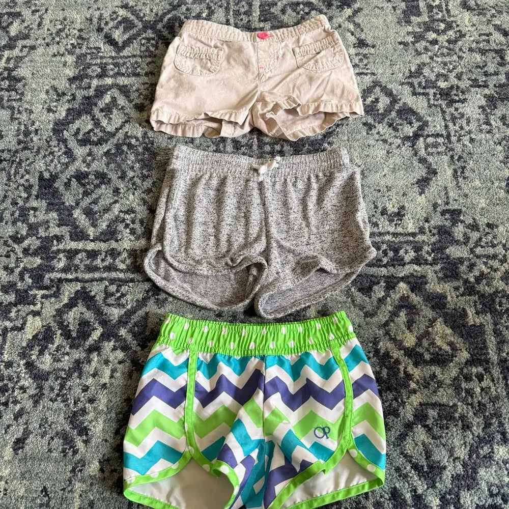 Lot of 9 Girl’s Shorts  Sz XS (4-5T) Cat and Jack, Levi’s & More | Summer Preppy - Picture 4 of 6